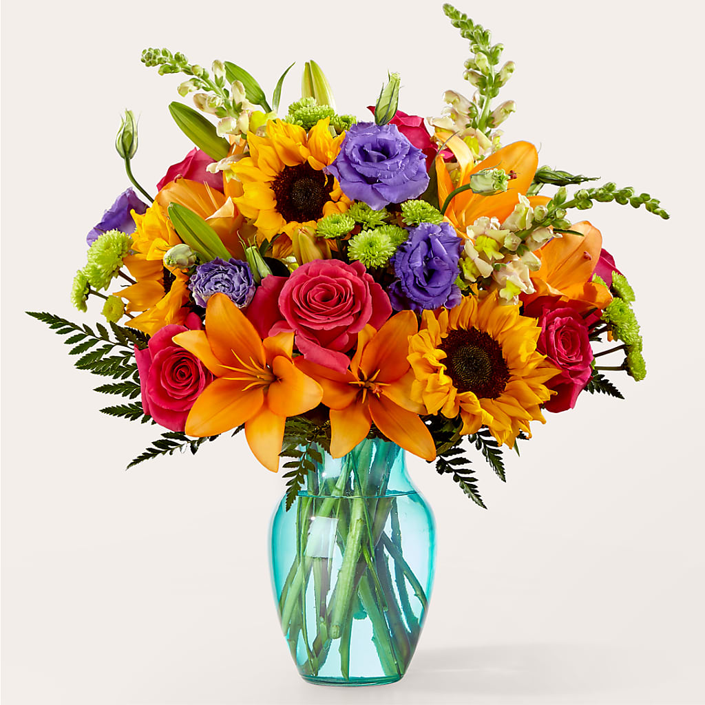 Double Rainbow Bouquet – Naugatuck Florist, Naugatuck CT