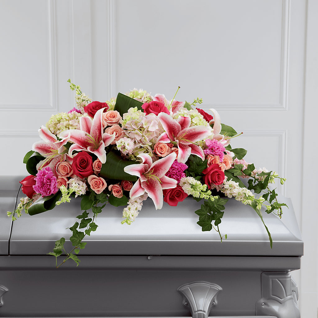 Splendid Grace Casket Spray – Naugatuck Florist, Naugatuck CT