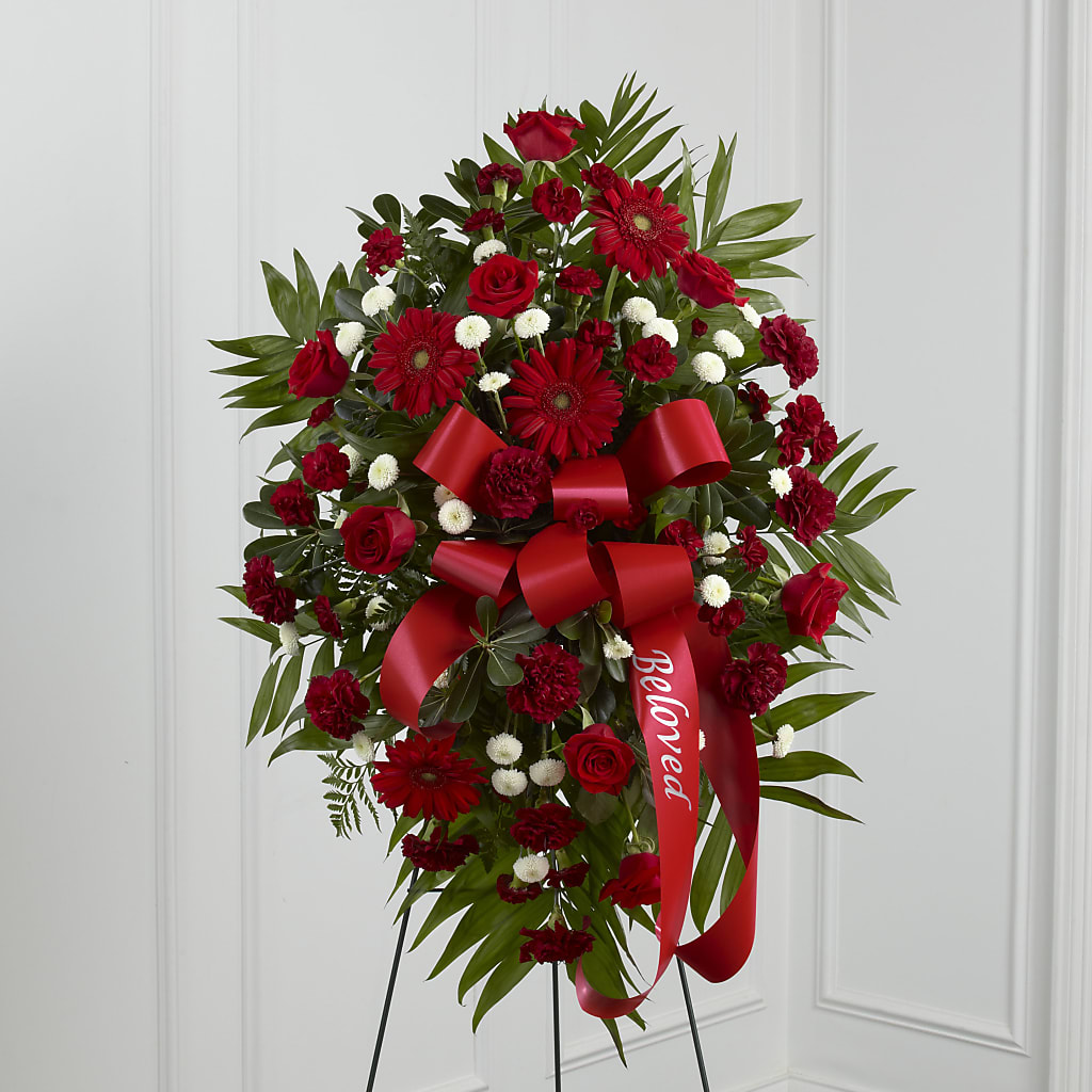 Treasured Memories Standing Spray – Naugatuck Florist, Naugatuck CT