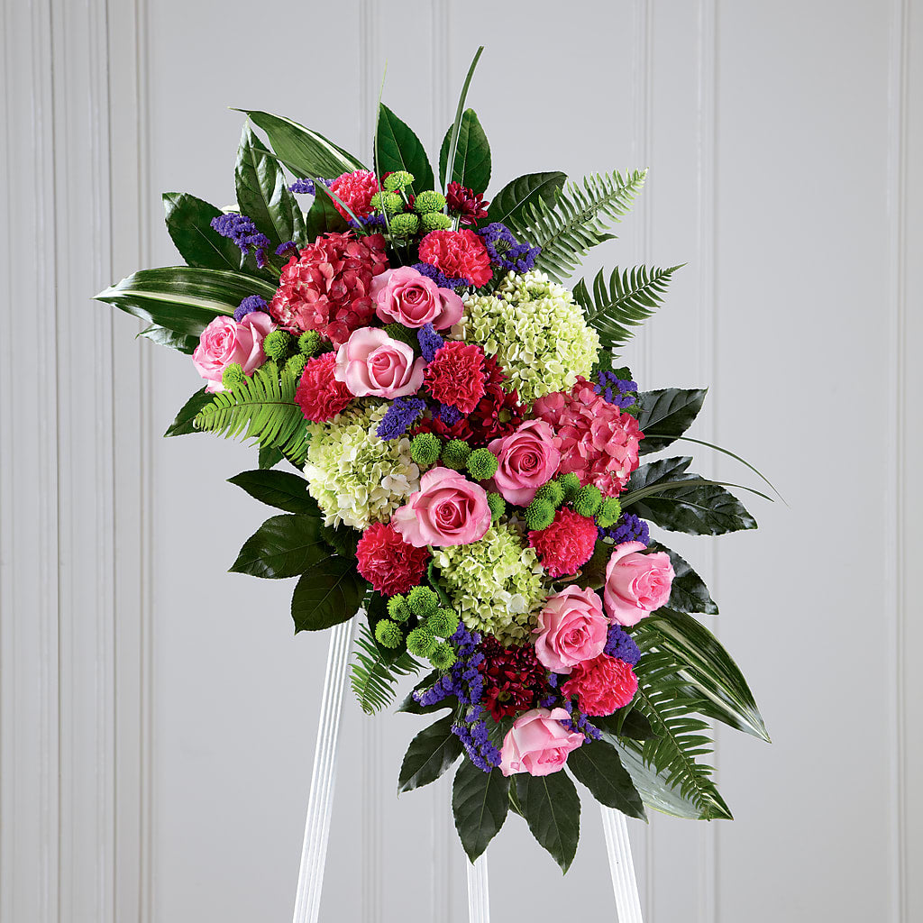 Refreshing Mix Standing Spray – Naugatuck Florist, Naugatuck CT