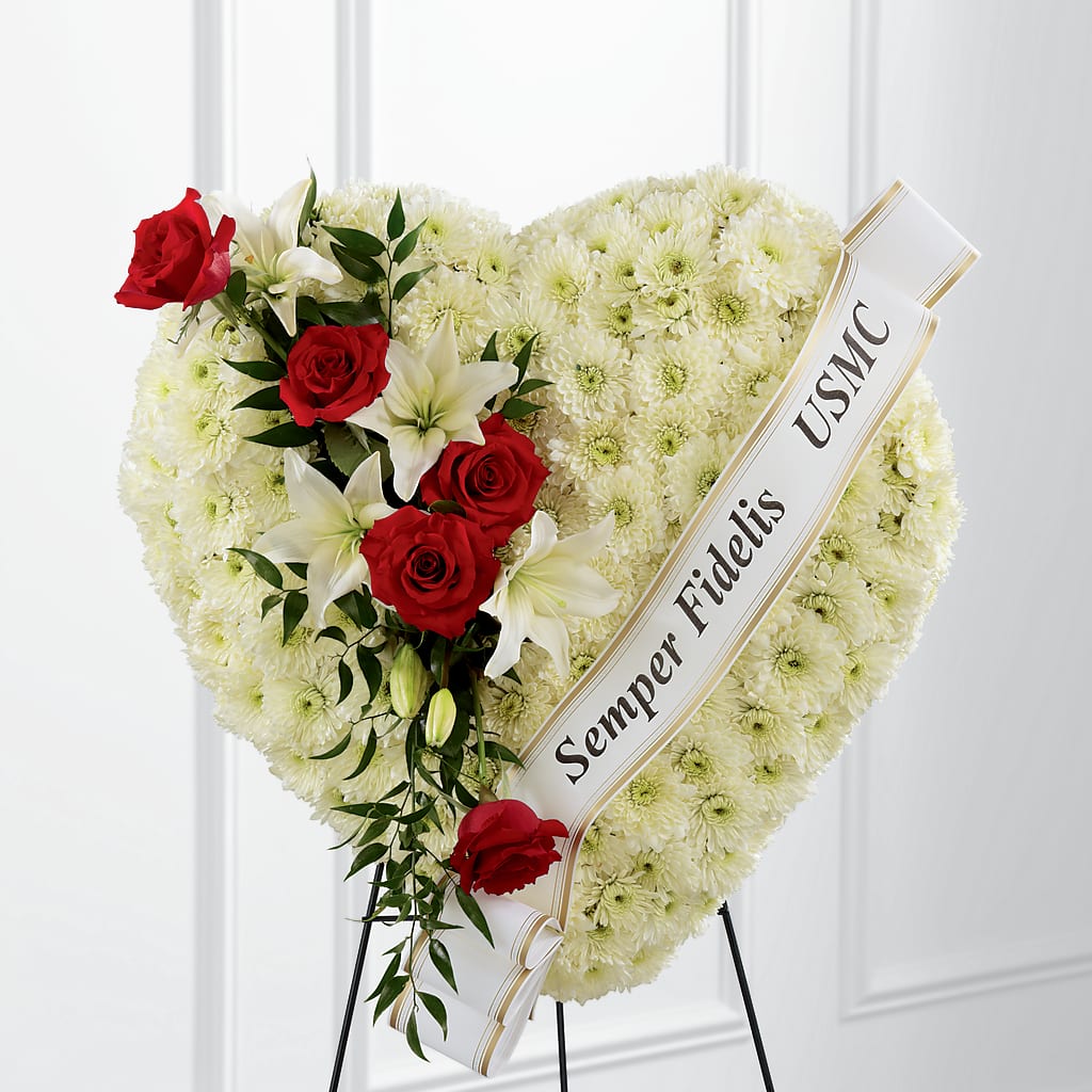 Heartfelt Hero Standing Heart – Naugatuck Florist, Naugatuck CT