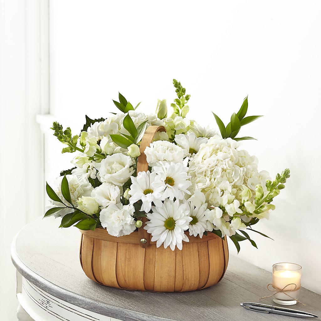 Pure Ivory Basket – Naugatuck Florist, Naugatuck CT