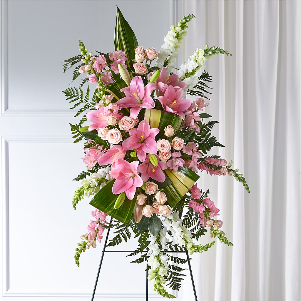 Elegant Embrace Standing Spray – Naugatuck Florist, Naugatuck CT