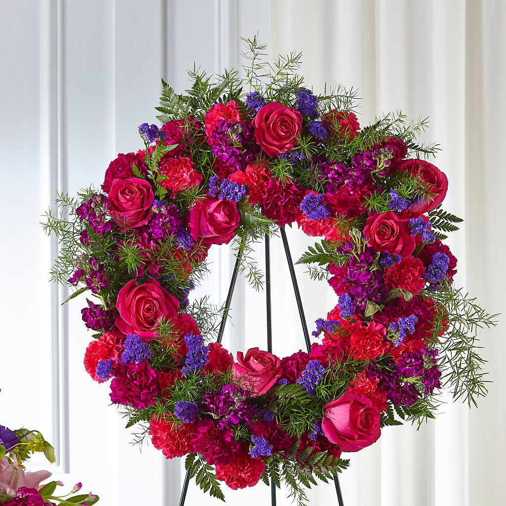 Calming Colors Wreath – Naugatuck Florist, Naugatuck CT