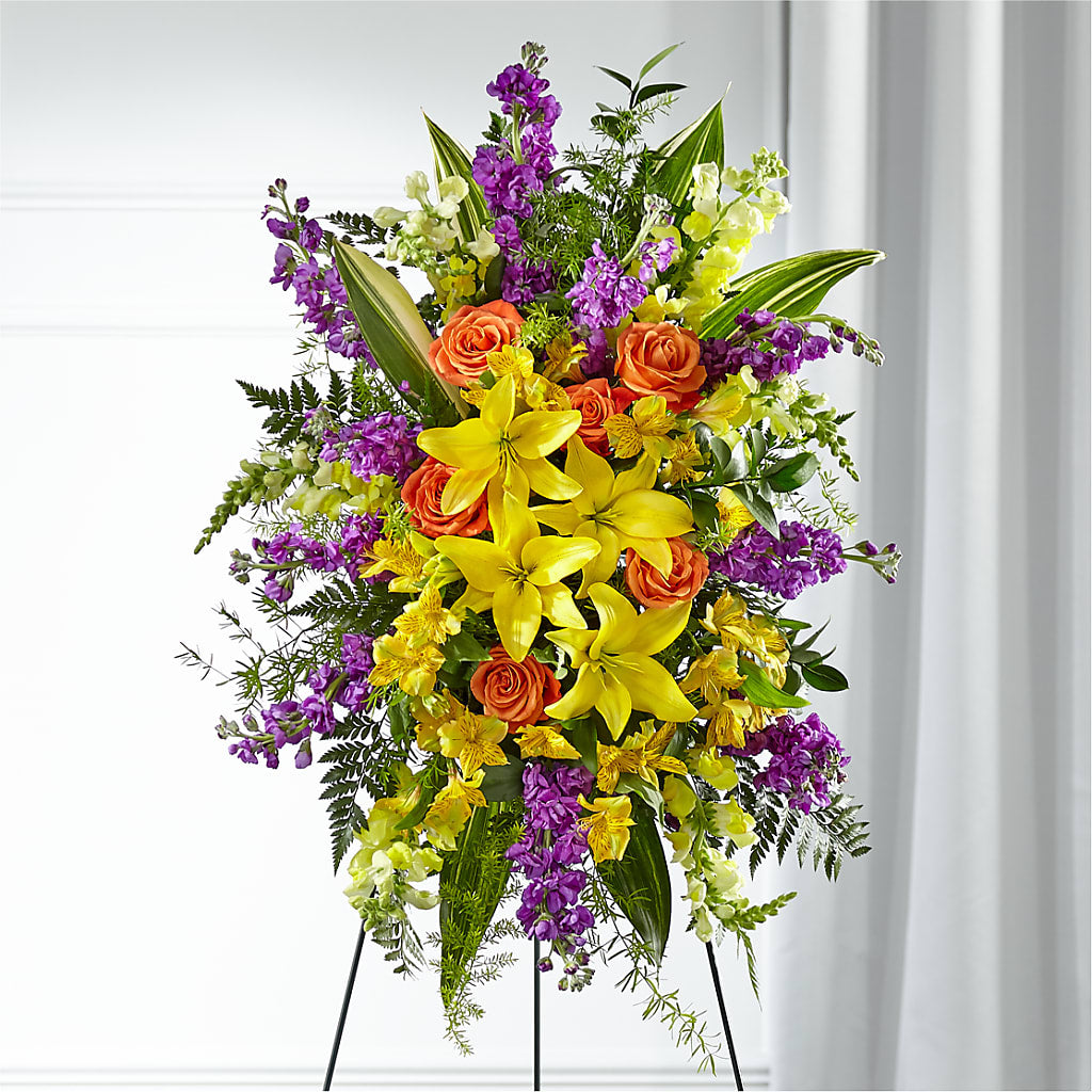 Thoughtful Prayers Standing Spray – Naugatuck Florist, Naugatuck CT