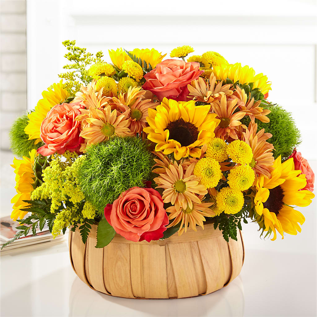 Harvest Sunflower Basket – Naugatuck Florist, Naugatuck CT