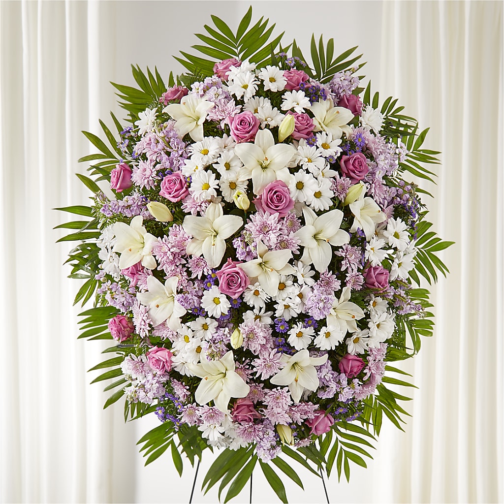 Surrounded by Love Standing Spray – Naugatuck Florist, Naugatuck CT