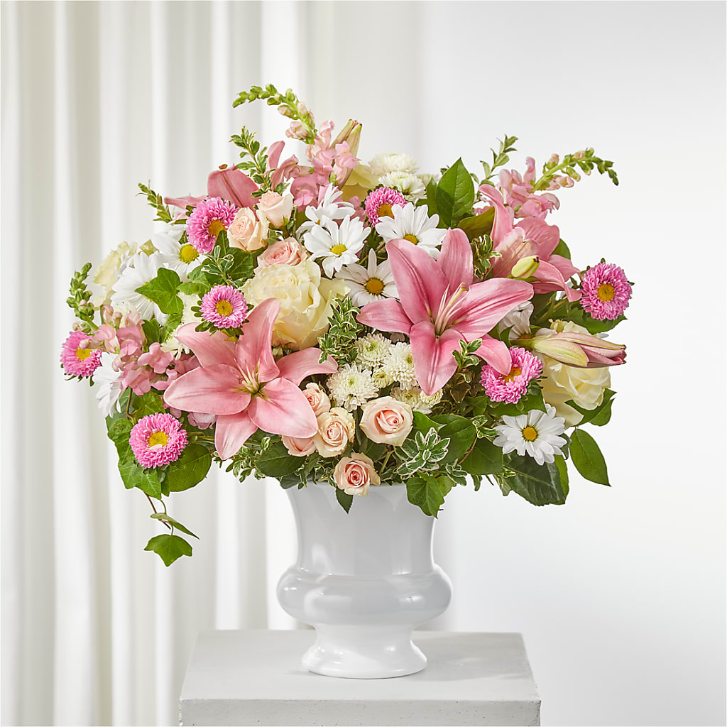Empathetic Blooms Urn Arrangement – Naugatuck Florist, Naugatuck CT