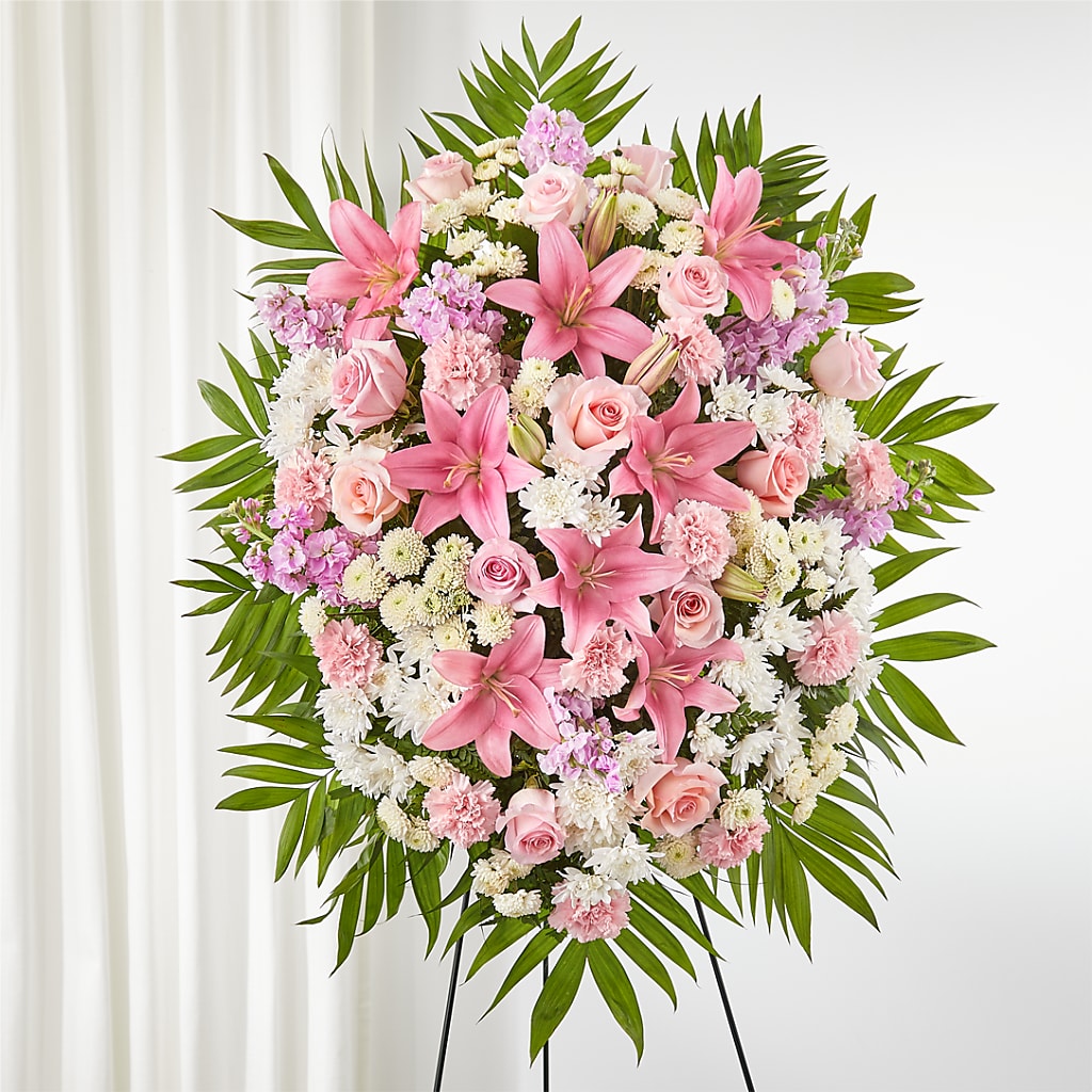 Offering Solace Standing Spray – Naugatuck Florist, Naugatuck CT