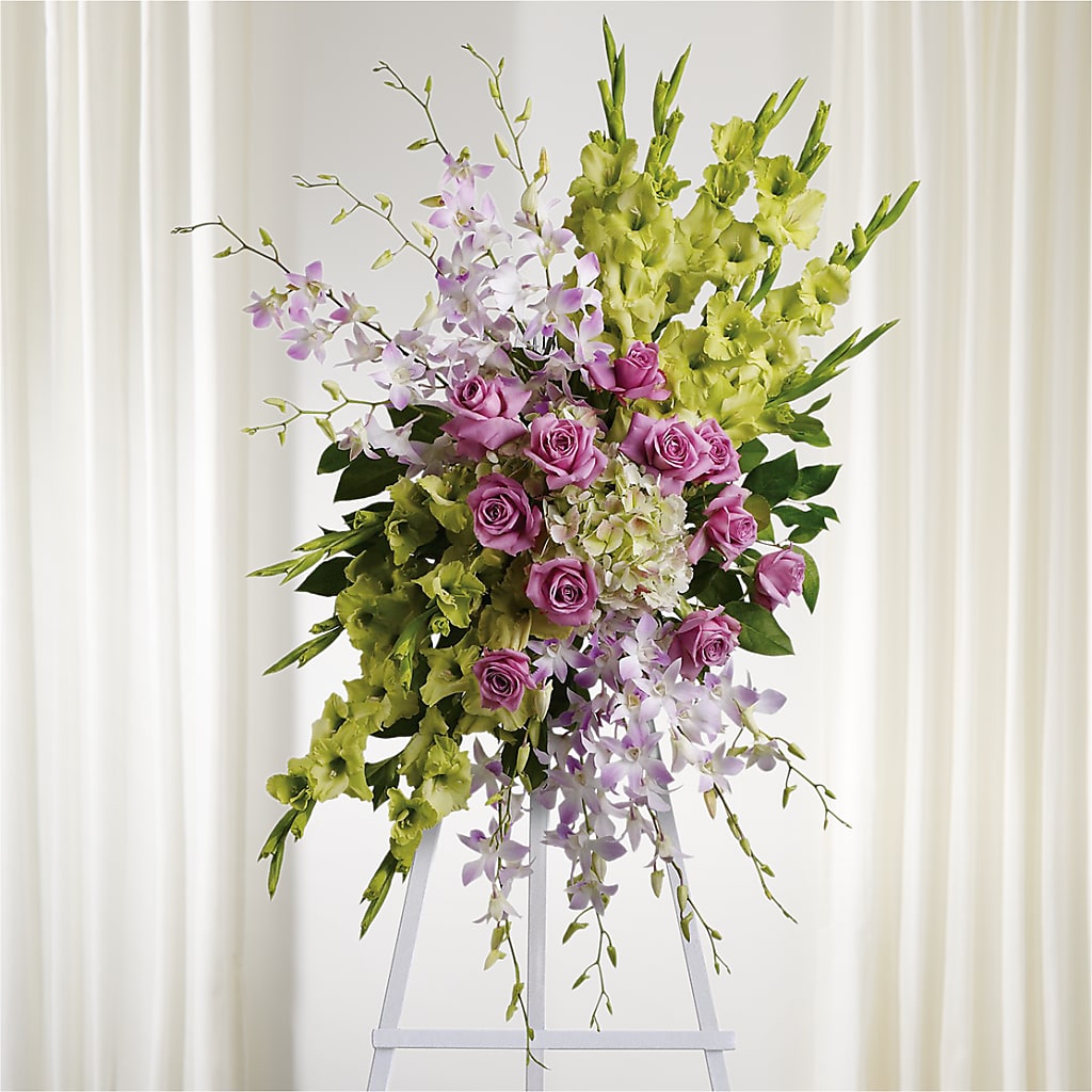 Lasting Legacy Standing Spray – Naugatuck Florist, Naugatuck CT