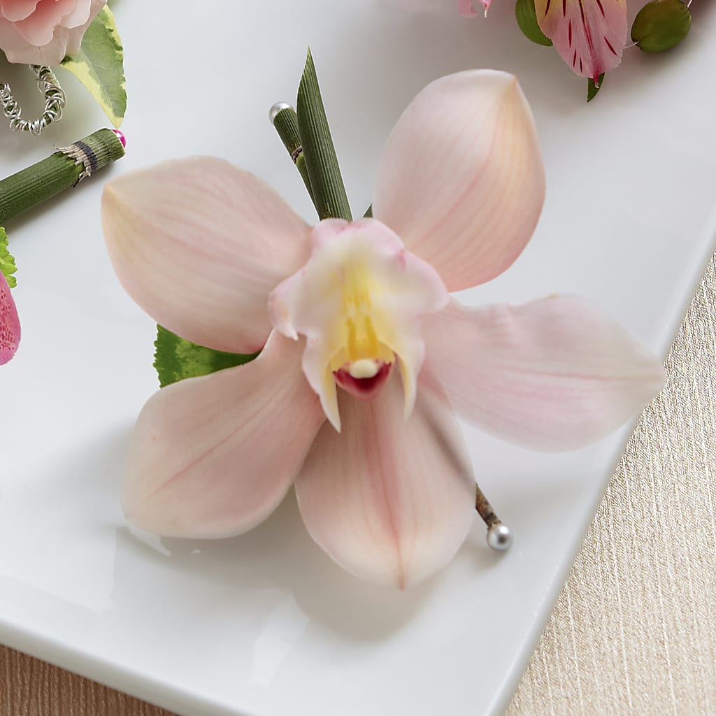 Pink Cymbidium Boutonniere – Naugatuck Florist, Naugatuck CT