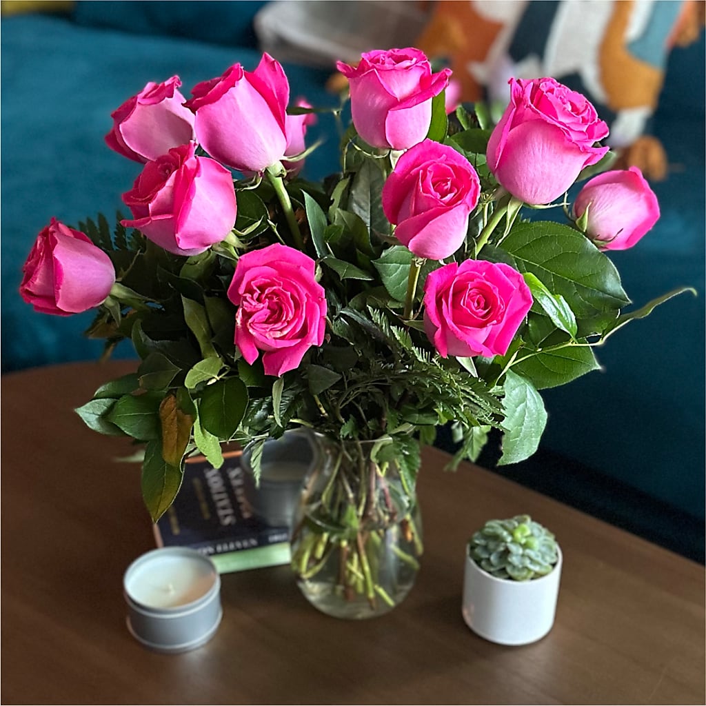 Long Stem Pink Rose Bouquet –  Naugatuck Florist, Naugatuck CT