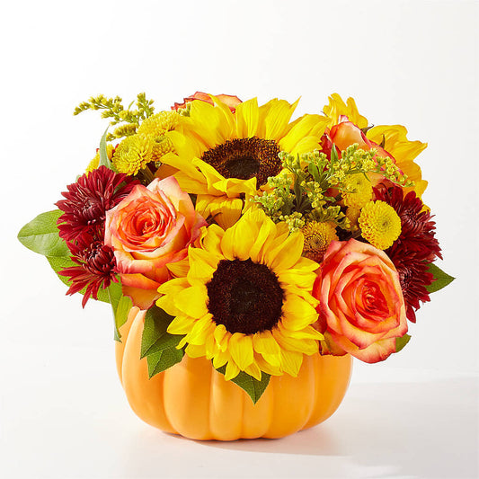 Golden Gourd Pumpkin Bouquet –  Naugatuck Florist, Naugatuck CT