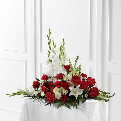 Crimson & White Arrangement –  Naugatuck Florist, Naugatuck CT