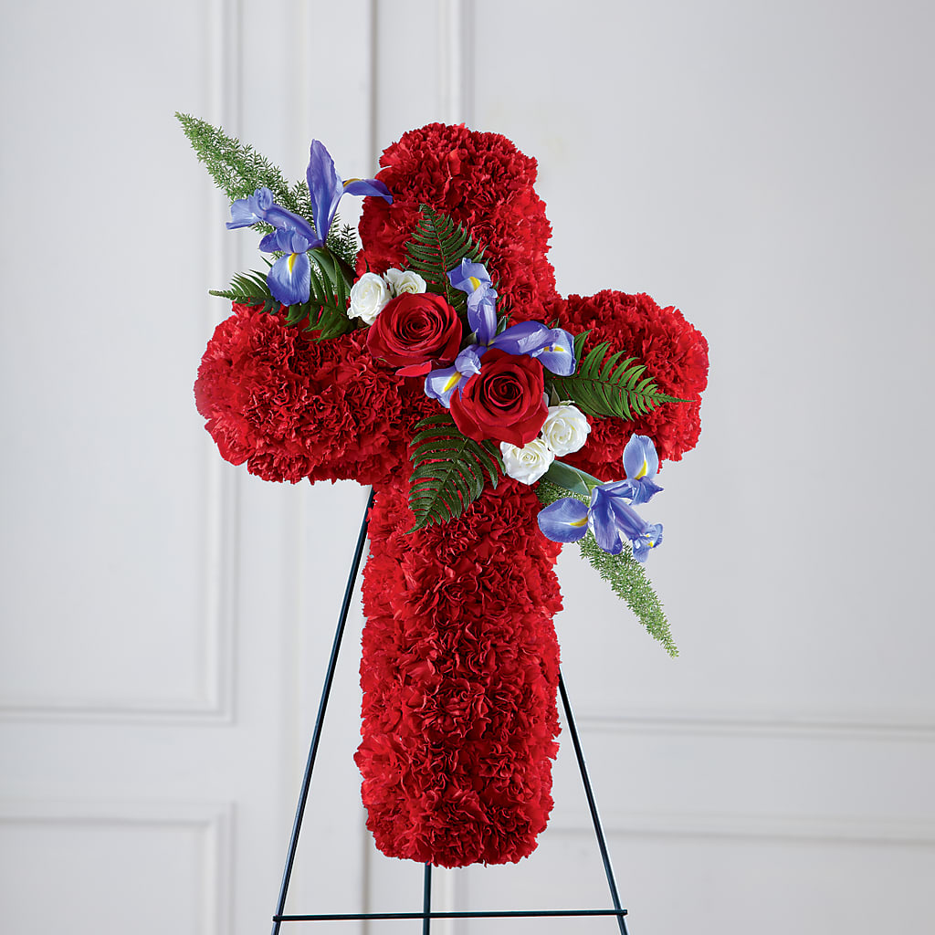 Faithful Hero Floral Cross –  Naugatuck Florist, Naugatuck CT