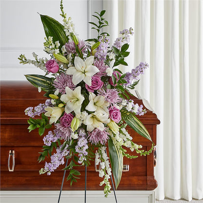 Grateful Hearts Standing Spray –  Naugatuck Florist, Naugatuck CT