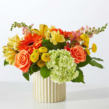 Autumn Sunshine Bouquet with Ivory Vase –  Naugatuck Florist, Naugatuck CT