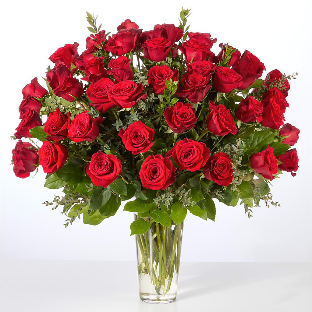 Forever Yours Fifty Stem Red Rose Bouquet –  Naugatuck Florist, Naugatuck CT