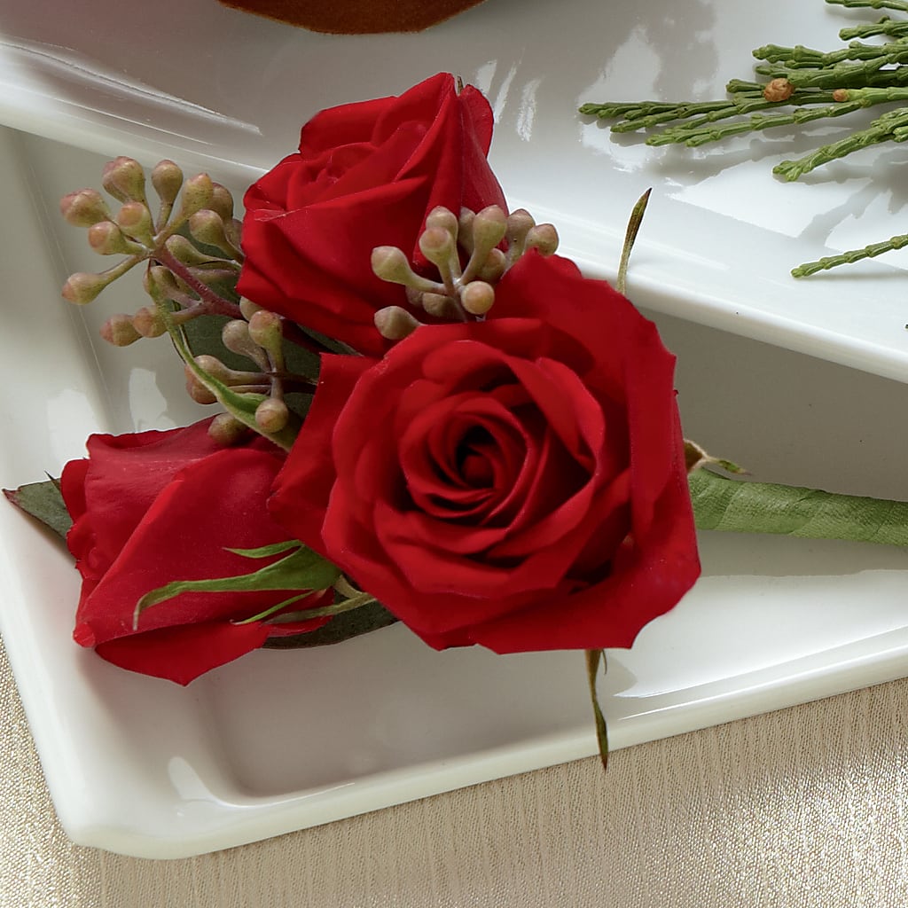 Red Spray Rose Boutonniere